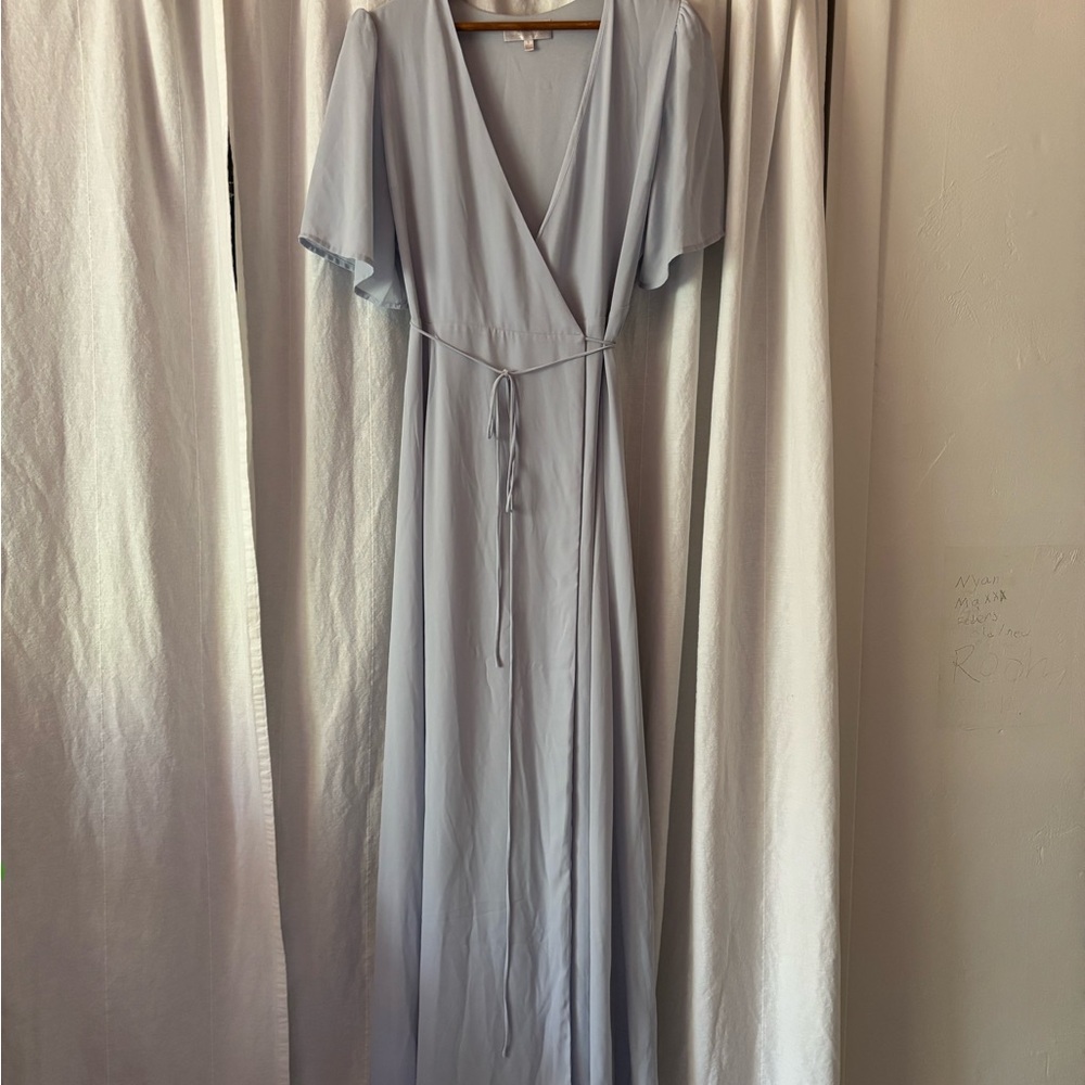 Elegant Light Blue Maxi Dress